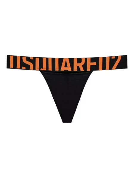 Chiloți tanga Dsquared2 negru