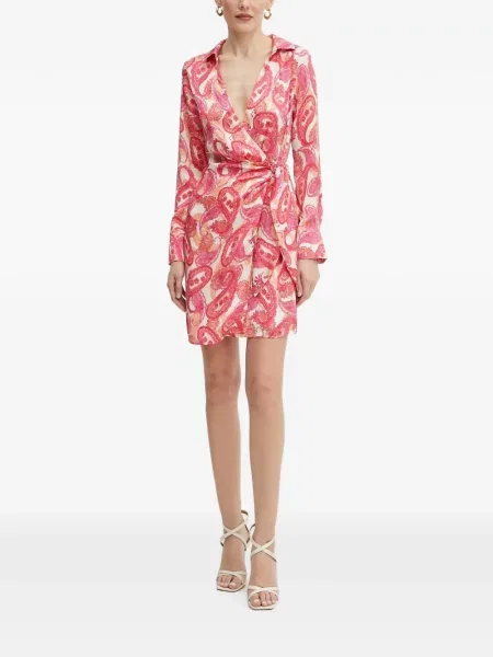 Rochie mini Morgan cu imagine cu model paisley plic roz