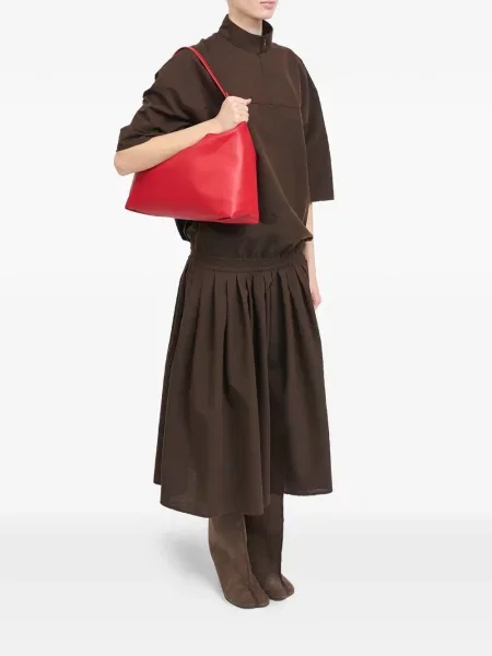 Bőr kézitáska Mm6 Maison Margiela piros