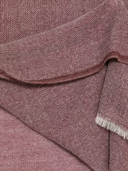 Fular Canali cu model herringbone roșu