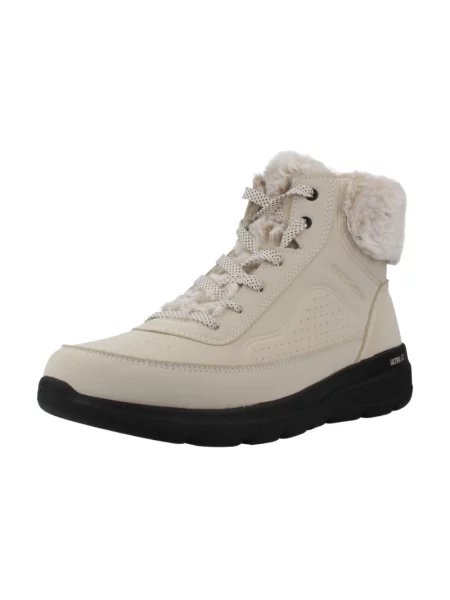 Botki Skechers sznurowane koronkowe białe