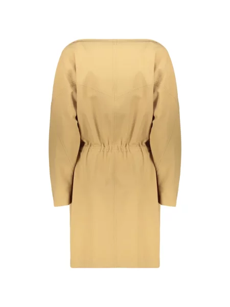 Cu centură lung rochie mini Alberta Ferretti galben