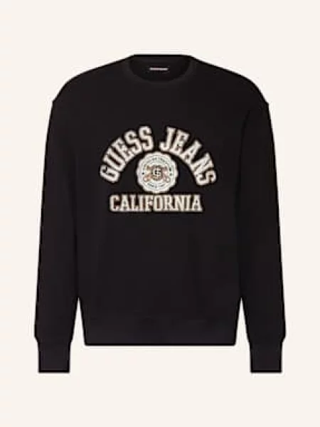 Guess Jeans bluza z nadrukiem czarny