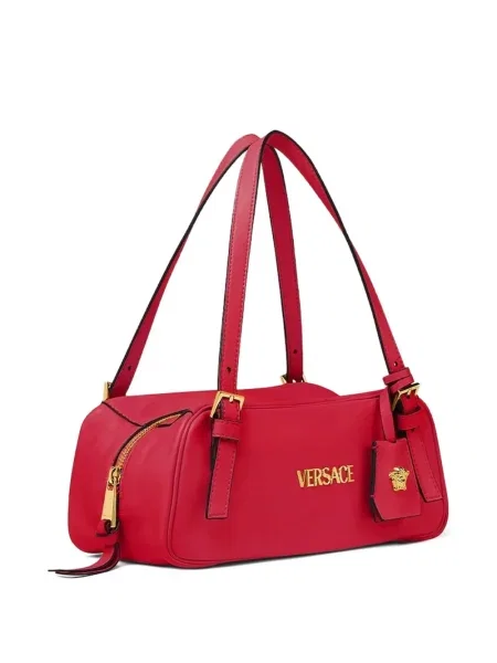 Geanta de piele Versace din piele roșu