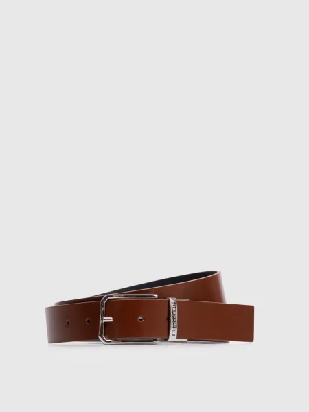 Двосторонній шкіряний ремінь Trussardi