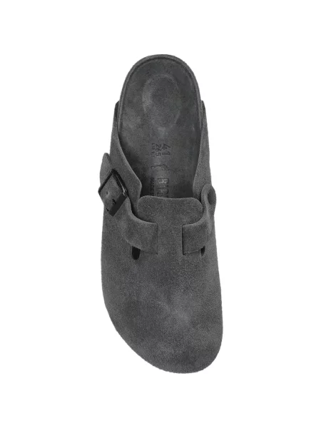 Sandale Birkenstock din piele de căprioară gri