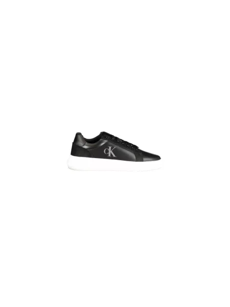 Lniane trampki Calvin Klein Jeans czarne