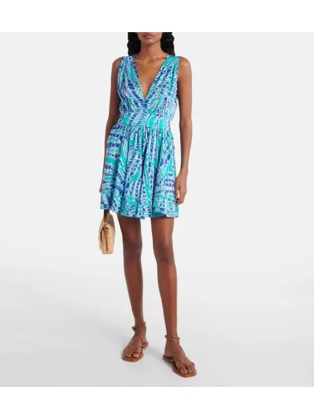 Rochie Poupette St Barth cu imagine albastru