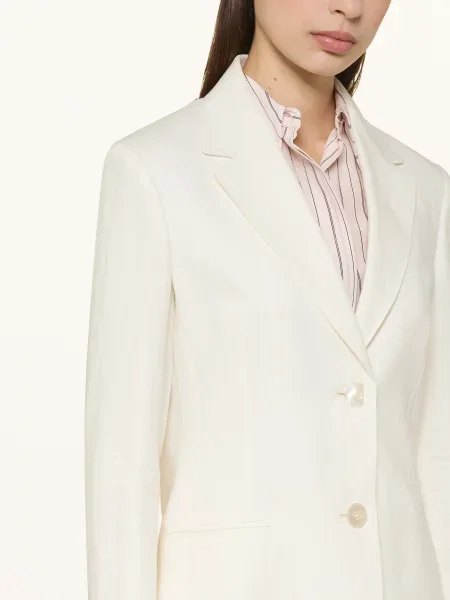 Max Mara Studio Lněný Blejzr Mstbello režná