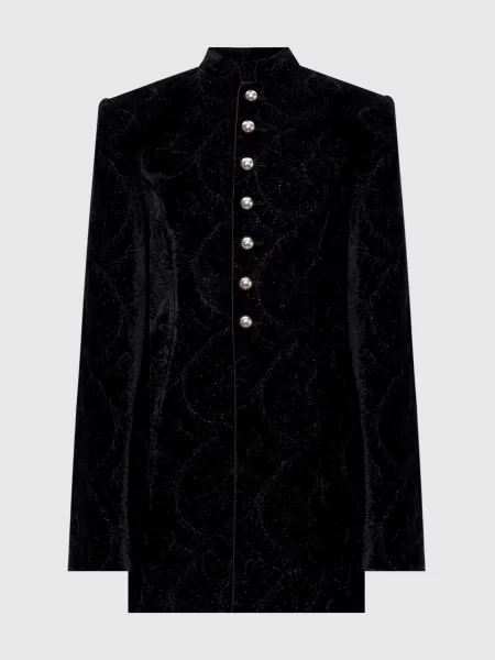 Бархатный пиджак Ann Demeulemeester черный