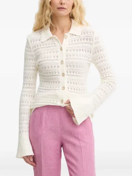 Cardigan Guess tricotate alb