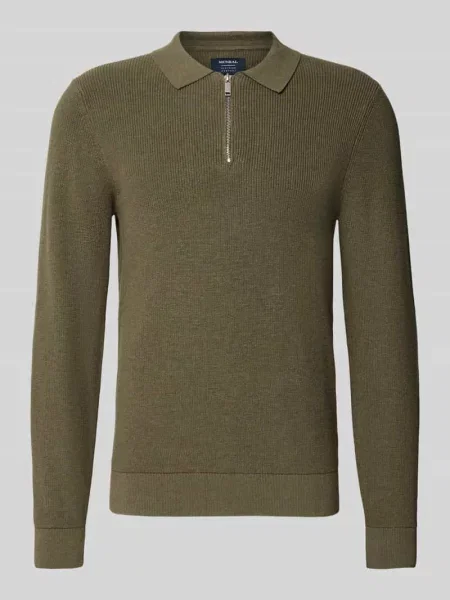 Sweter z dzianiny z kołnierzem z połami Mcneal