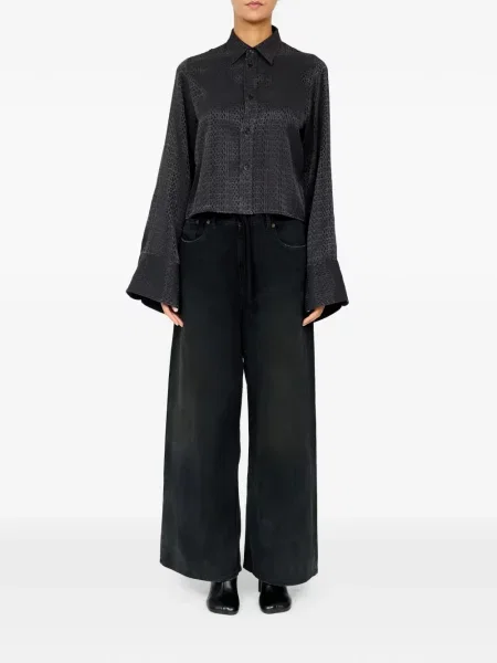 Cămașă Mm6 Maison Margiela din jacard negru