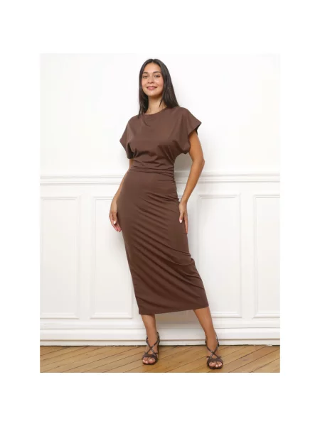 Haljina La Modeuse smeđa