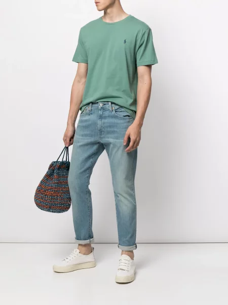 Haftowane сhinosy Polo Ralph Lauren klasyczne zielone