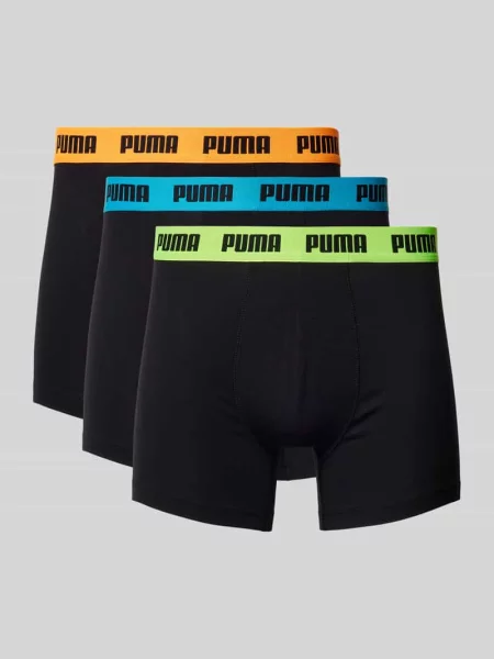 Obcisłe bokserki z detalem z logo w zestawie 3 szt. Puma czarne