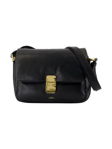 A.P.C. torebka crossbody skórzana sac grace soft czarna