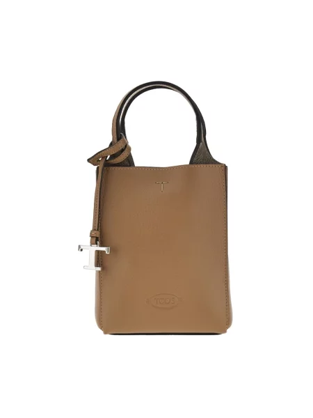 Shopperka Tod's skórzana brązowa