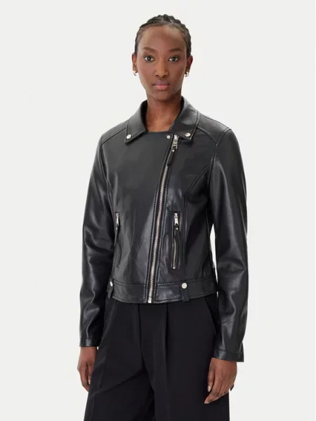Rinascimento Jakna iz umetnega usnja črna