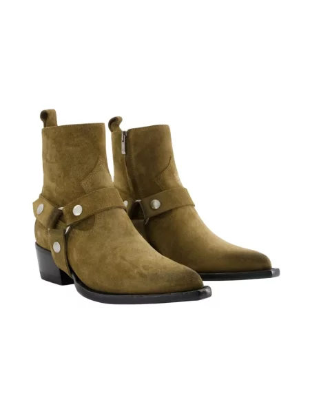 Botki Golden Goose skórzane zielone