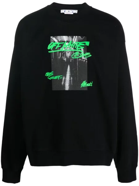 Hanorac Off-white cu imagine alb