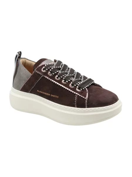 Sneakersy Alexander Smith brązowe