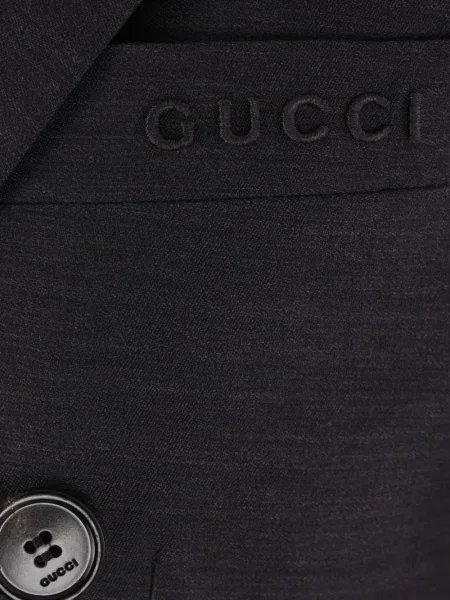 Вълнен блейзър Gucci двуредно сиво