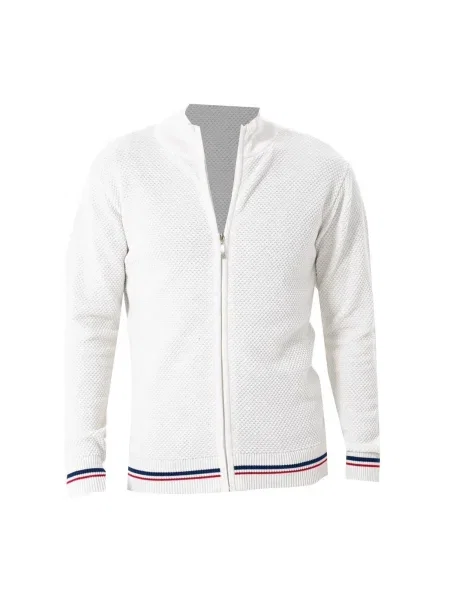 Moxx Paris Geacă tricotată ecru / marin / roşu închis albastru