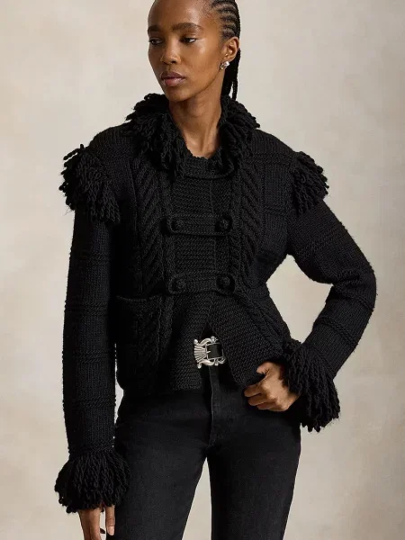 Polo Ralph Lauren cardigan pentru femei din lână negru