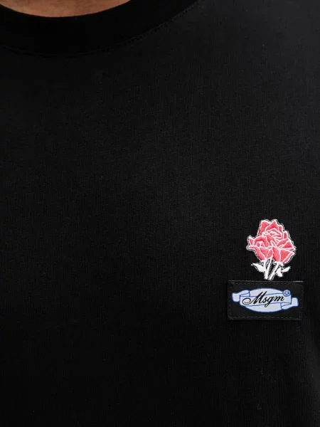 Футболка Msgm с аппликацией черная