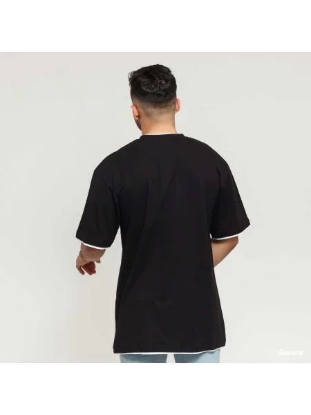 Тениска Urban Classics Contrast Tall Tee Black / White M черно