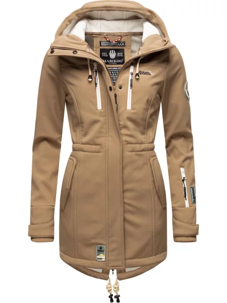 MARIKOO Funkcionalen plašč Zimtzicke svetlo rjava