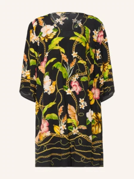 Charmline Plážové Šaty Imperial Tropics S Rukávy / žlutá / světle zelená černá