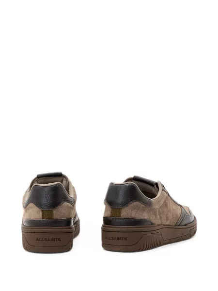 Sneakerși Allsaints din piele de căprioară maro