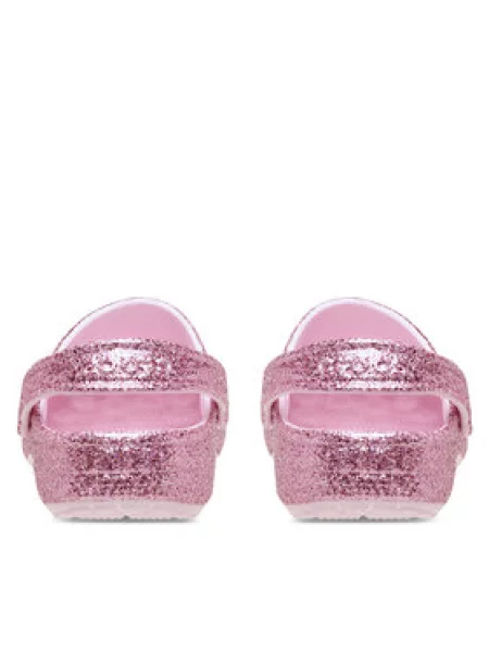 Šlepetės Crocs Classic Chunky Glitter Clog K rožinė
