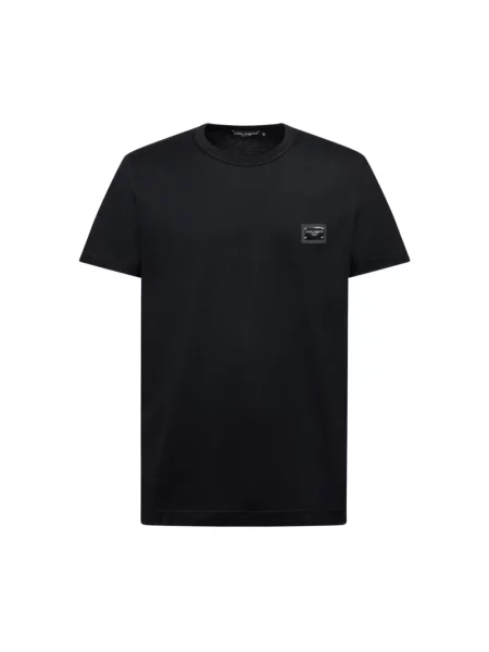 Dolce & Gabbana Koszulki Mężczyzna M Logo Plaque T-Shirt czarny
