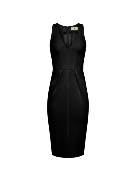 Rochie Elisabetta Franchi cu decolteu în V cu autograf negru
