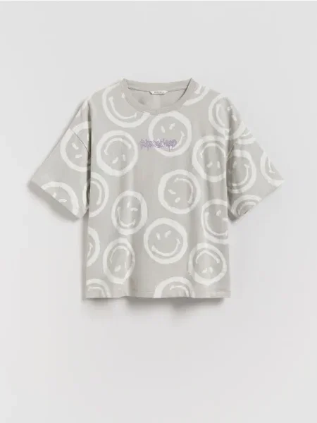 Reserved Tricou SmileyWorld® deschis gri