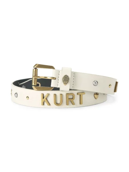 Kurt Geiger London Kožený opasok Kurt Geiger London béžová