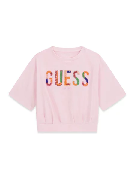 Guess T-Shirt Boxy Fit różowy