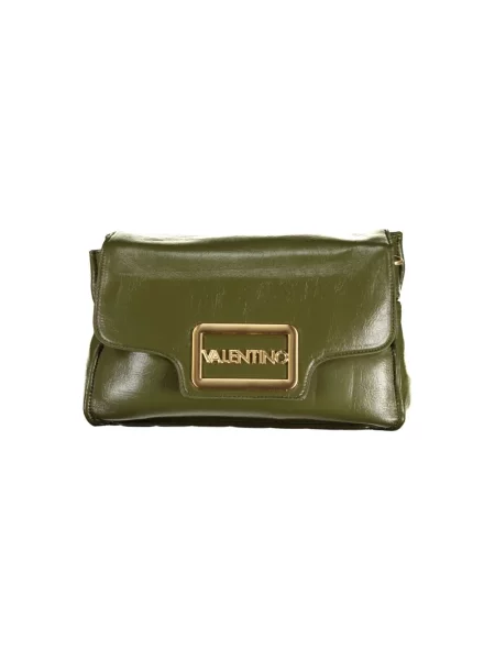 Lniana torebka crossbody Valentino By Mario Valentino zielona