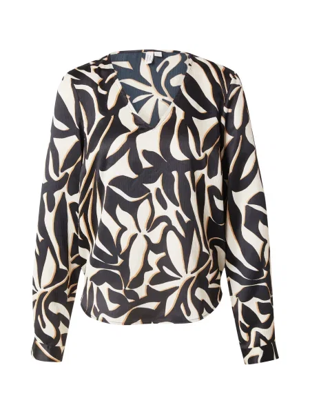 VERO MODA Bluza VMVEGA bež / svetlo rjava črna