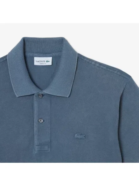 Классическое поло Lacoste голубое