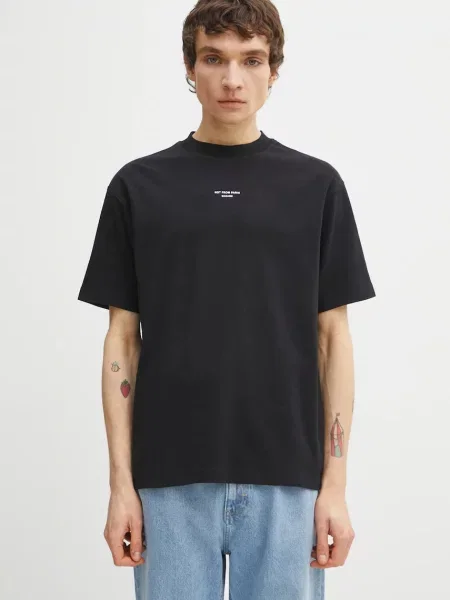 Kratka majica Drôle de Monsieur Le T-Shirt Slogan Classique črna