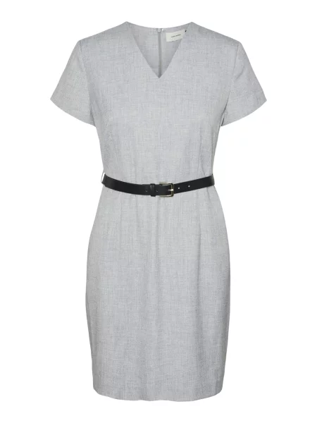 VERO MODA Pouzdrové šaty YOLANDA melír šedý