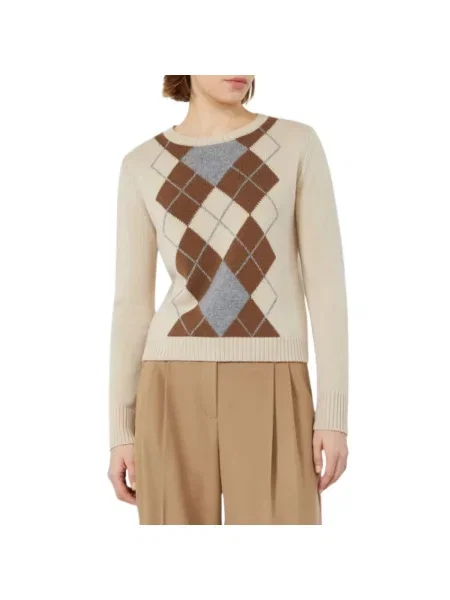 Sweter Max Mara Studio wełniany beżowy