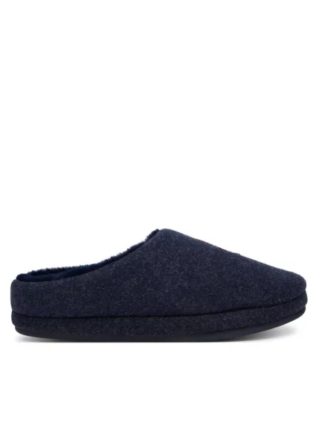 Tommy Hilfiger Papucs Th House Shoe Flannel Sötétkék