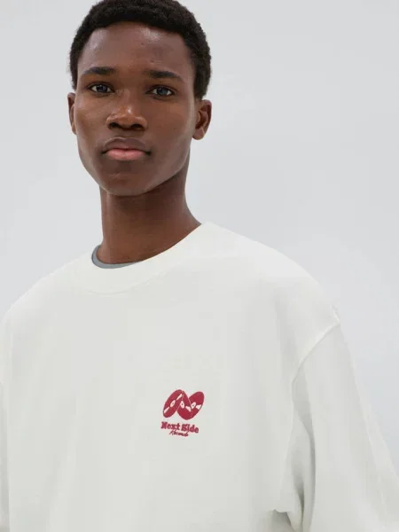 Bluza z haftem złamana biel Teen XXS MANGO TEEN