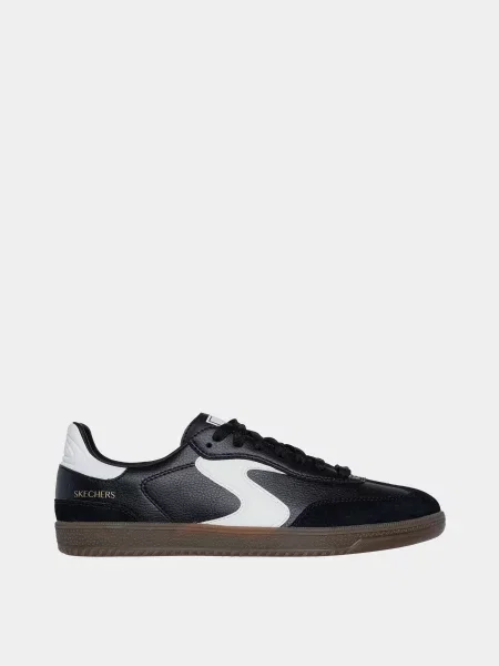 Кеди низькі Skechers шкіра/штучна шкіра чорний