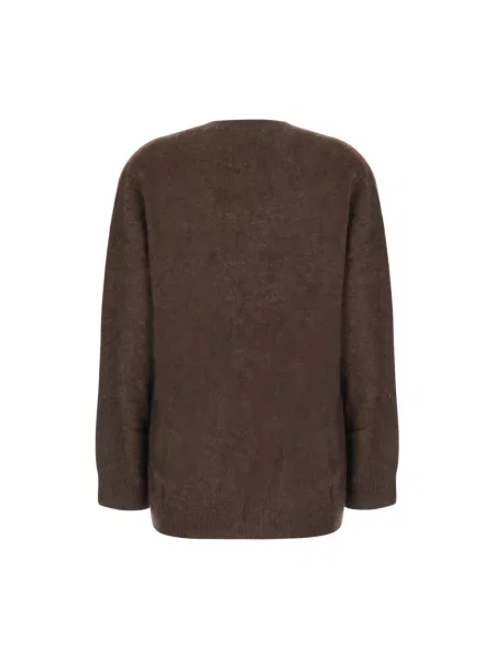 Sweter Parosh wełniany brązowy